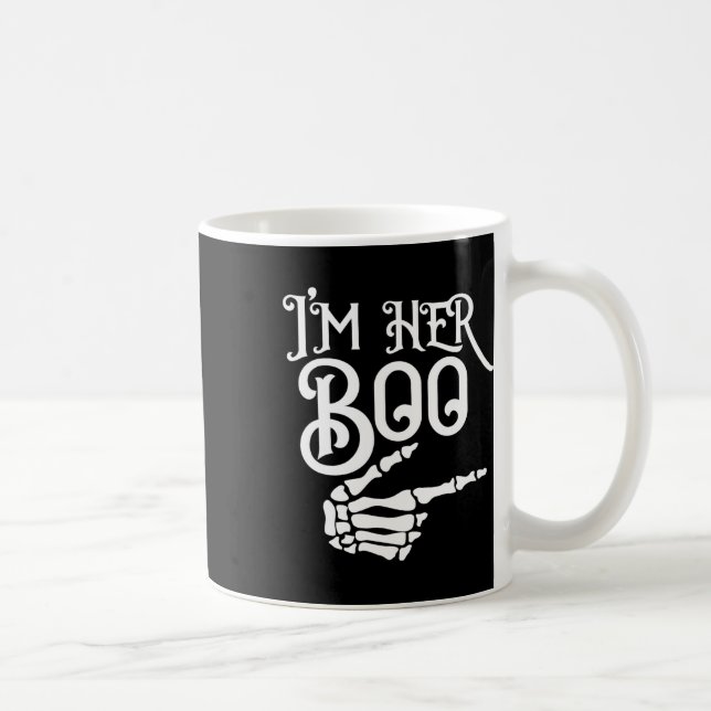 Her Boo Im His Ghoul Spooky Ghost Halloween Couple Coffee Mug (Right)