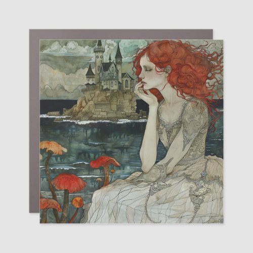 Her Castle By The Sea Car Magnet