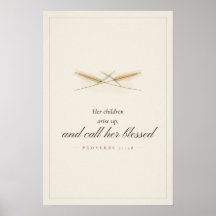 Her Children Arise Up Proverbs 31 28 Mom Gift Art