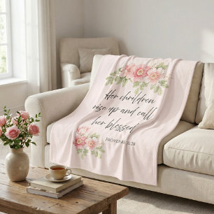 Her children rise up and call her blessed fleece blanket