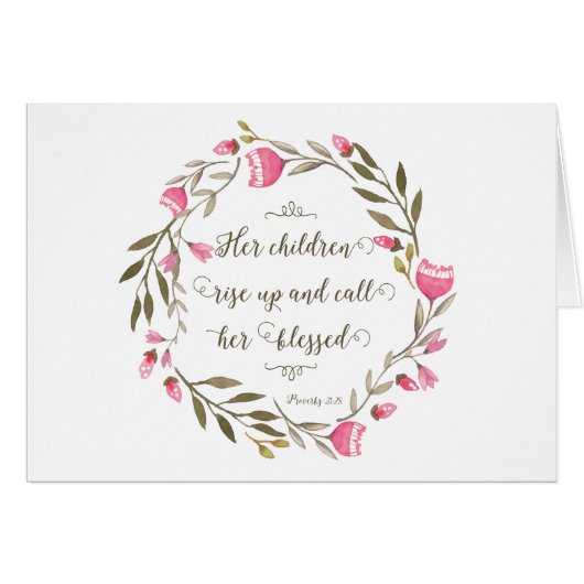 Her Children Rise Up & Call Her Blessed Cards (Front Horizontal)
