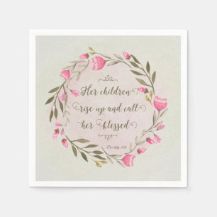 Her Children Rise Up & Call Her Blessed Napkins