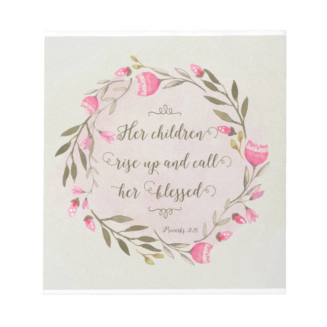 Her Children Rise Up & Call Her Blessed Notepad (Front)