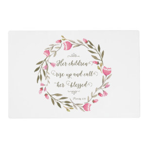 Her Children Rise Up & Call Her Blessed Placemat