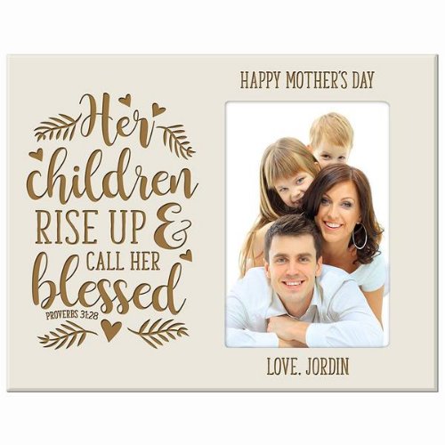 Her Children Rise Up Ivory Wooden Picture Frame