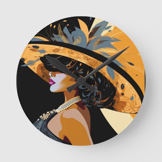 HER CROWN #1 ROUND CLOCK (Front)