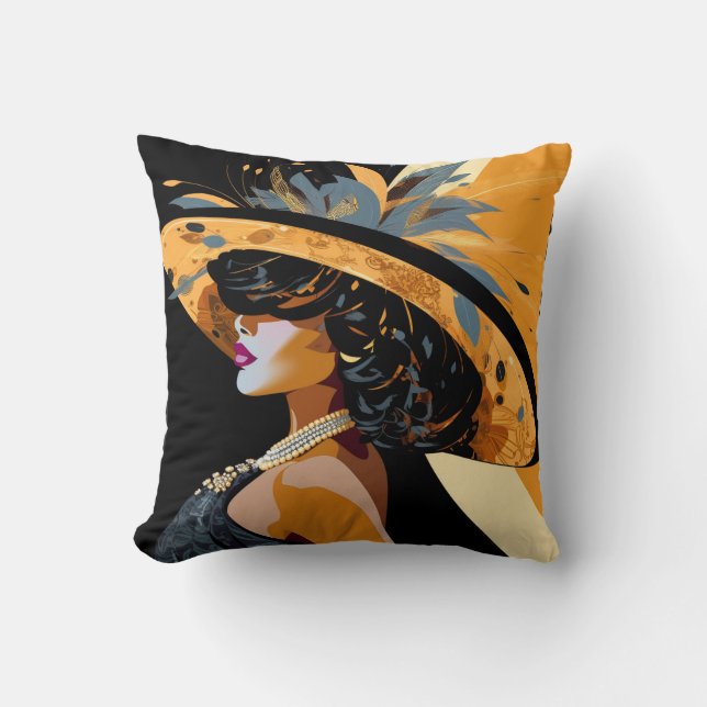 HER CROWN #1 THROW PILLOW (Front)