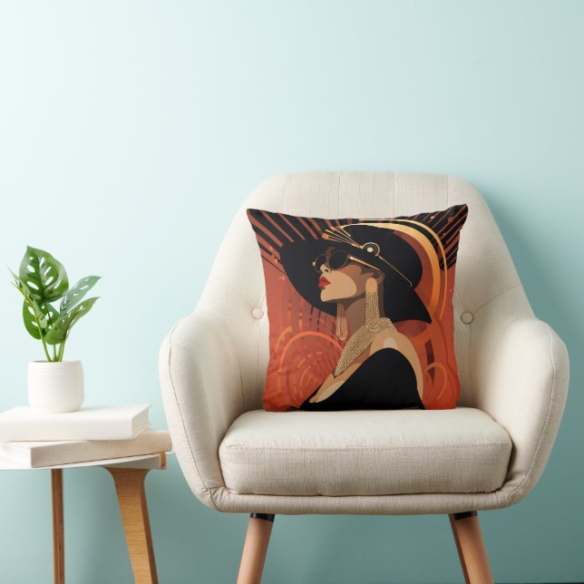 HER CROWN #3 THROW PILLOW (Chair)