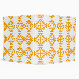 Her Cute Girly Style Orange & White Damask Girls Binder