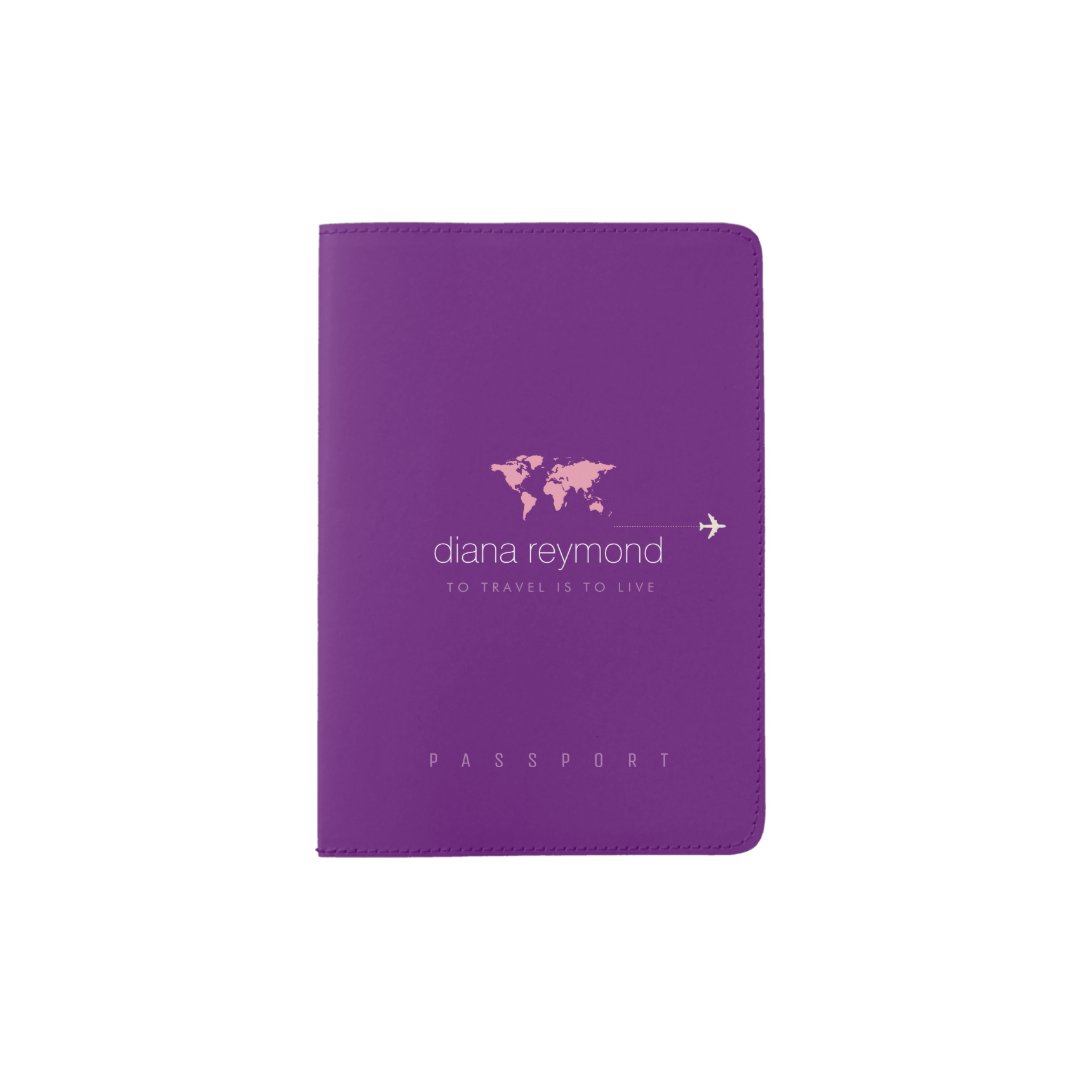 Her Elegant And Feminine Purple Passport Holder Zazzle