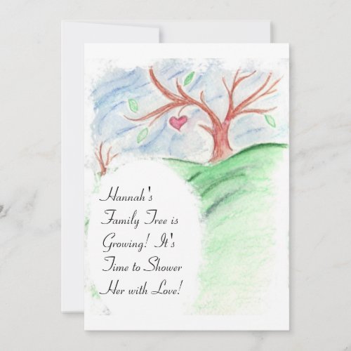 Her Family Tree is Growing -Baby Shower Invitation