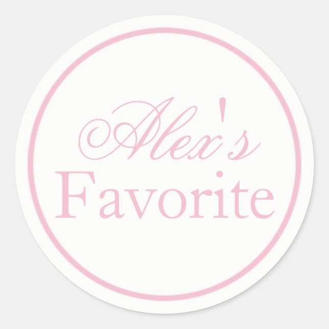 Her Favorite Bride Wedding Sticker Blush Pink (Front)