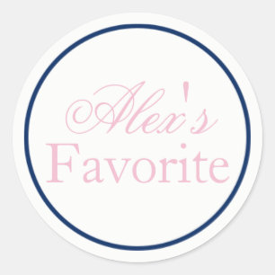 Her Favorite Bride Wedding Sticker Blush Pink/Navy