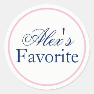 Her Favorite Bride Wedding Sticker Blush Pink/Navy