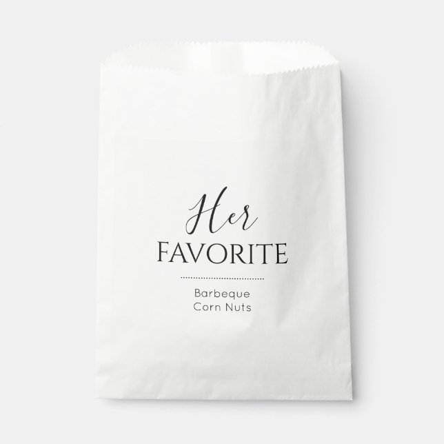 Her Favorite Brides Choice Wedding Snack Favor Bag (Front)