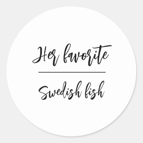 Her Favorite Groom Candy Favor Wedding Stickers