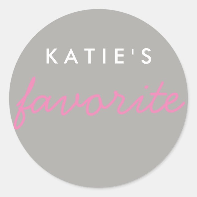 "Her" Favorite Snack Classic Round Sticker (Front)