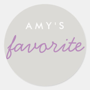"Her" Favorite Snack Classic Round Sticker