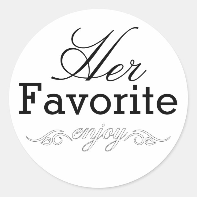 Her Favorite Treat Stickers (Front)