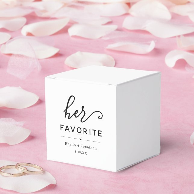 "Her Favorite" Wedding Bridal Shower Engagement Favor Boxes (Wedding)