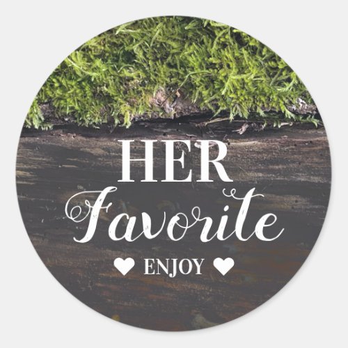 Her Favorite Wedding Favor Classic Round Sticker