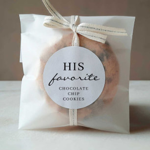 Her Favorite Wedding Favor Editable Round Stickers