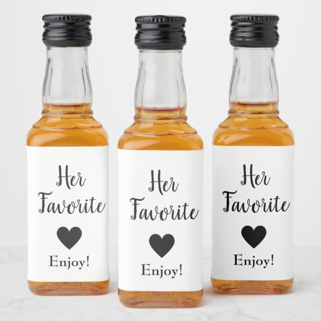 Her Favorite Wedding Favor   Liquor Bottle Label (Bottles)
