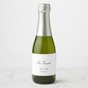 her favorite wedding favor  sparkling wine label