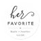 "Her Favorite" Wedding Favor Sticker