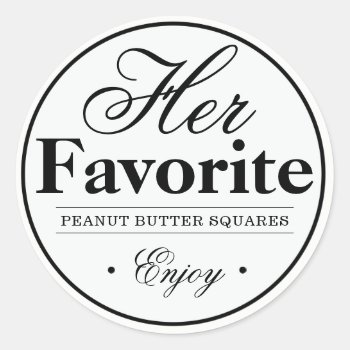 "her Favorite" Wedding Favor Sticker by party_depot at Zazzle