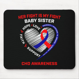 Her Fight Baby Sister Chd Awareness Heart Disease Mouse Pad