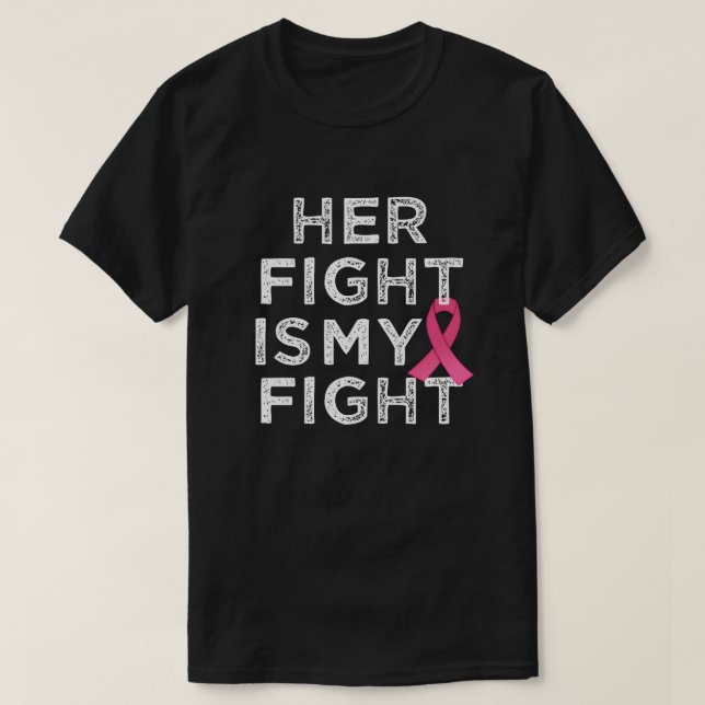Her fight  Breast Cancer Awareness mens shirt (Design Front)