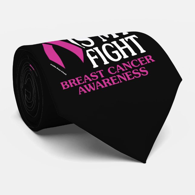 Her Fight...Breast Cancer Neck Tie (Rolled)