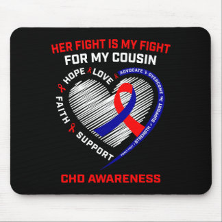 Her Fight Cousin Chd Awareness Heart Disease Graph Mouse Pad