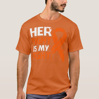 Her Fight Is My Fight ADHD Awareness Feather Premi T-Shirt