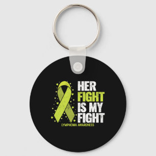 Her Fight Is My Fight Blood Cancer Lymphoma Awaren Keychain