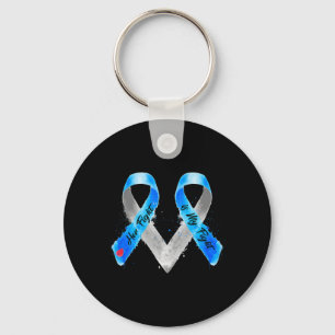 Her Fight Is My Fight Blue Ribbon Type 1 Diabetes Keychain