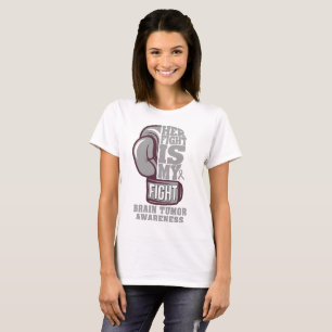 Her Fight is My Fight Boxing Glove Brain Tumor T-Shirt
