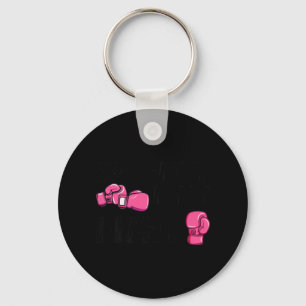 Her Fight Is My Fight Boxing Gloves Breast Cancer  Keychain