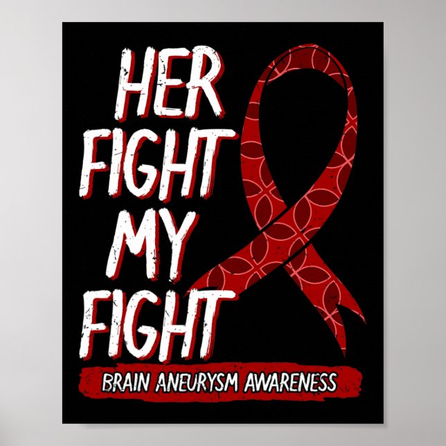 Her Fight Is My Fight Brain Aneurysm Awareness Fig Poster (Front)