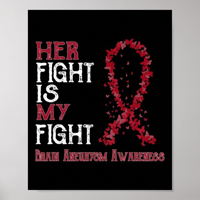 Her Fight Is My Fight Brain Aneurysm Awareness  Poster (Front)