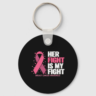 Her Fight Is My Fight Breast Cancer Awareness Fami Keychain