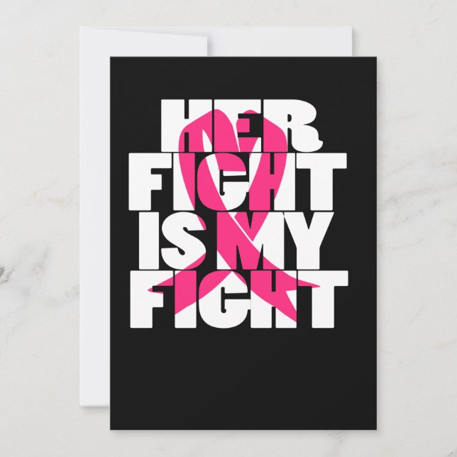 Her Fight Is My Fight Breast Cancer Awareness Save The Date (Front)