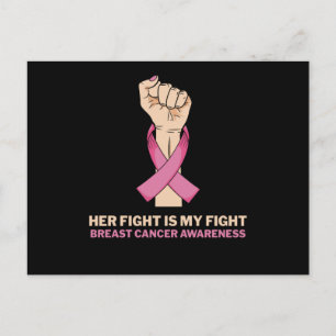Her Fight Is My Fight Breast Cancer Family Support Postcard