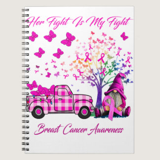 Her Fight Is My Fight Breast Cancer tree Notebook