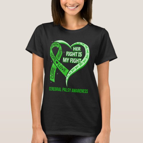 Her Fight Is My Fight Cerebral Palsy Awareness Rib T_Shirt