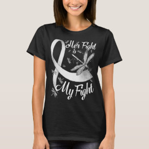 Her Fight Is My Fight Dragonfly Lung Cancer T-Shirt