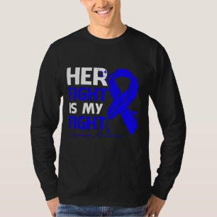 Her Fight Is My Fight DYSTONIA AWARENESS Feather T-Shirt