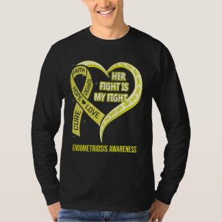 Her Fight Is My Fight Endometriosis Awareness Ribb T-Shirt