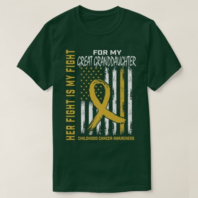 Her Fight Is My Fight Great Granddaughter Childhoo T-Shirt (Design Front)
